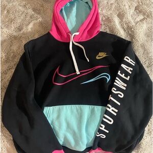 pink and blue nike hoodie